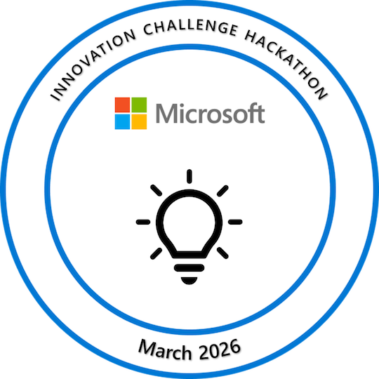 Microsoft AI Innovation Challenge — Event badge (March 2026)